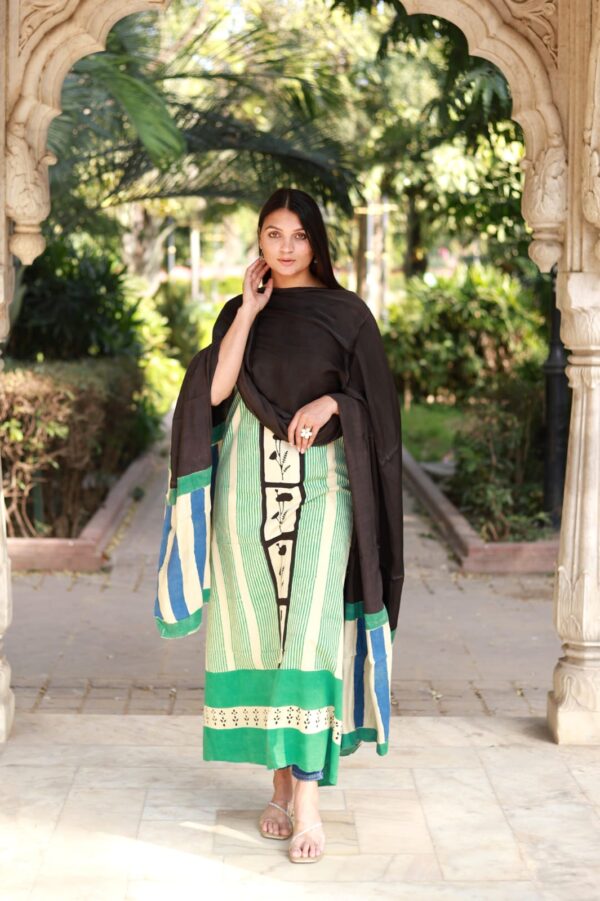 BB  Blocks Modal silk suits material - Image 3