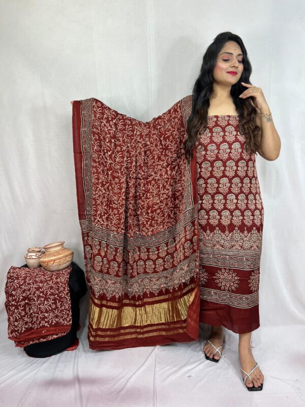 Modal ajrakh suit material - Image 51