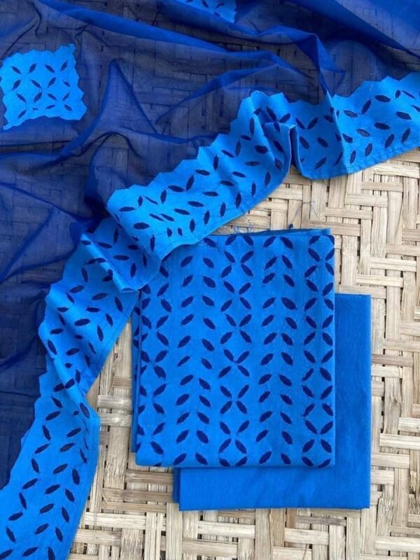 Applique Cotton Suits Material Handmade - Image 32