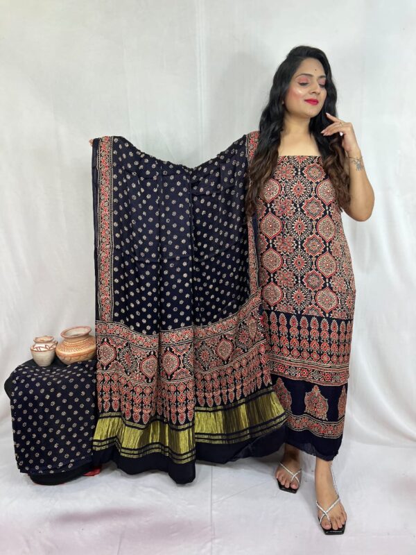 Modal ajrakh suit material - Image 53