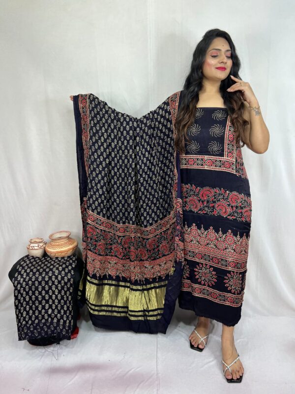 Modal ajrakh suit material - Image 52