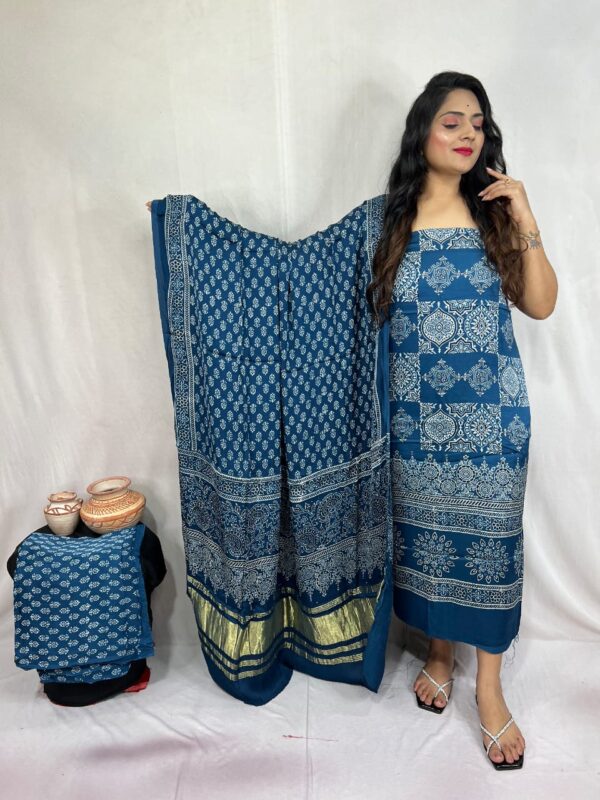 Modal ajrakh suit material - Image 55