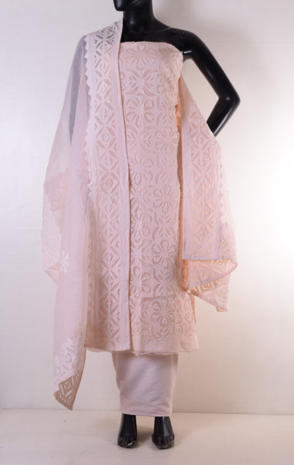 Applique Cotton Suits Material Handmade - Image 4