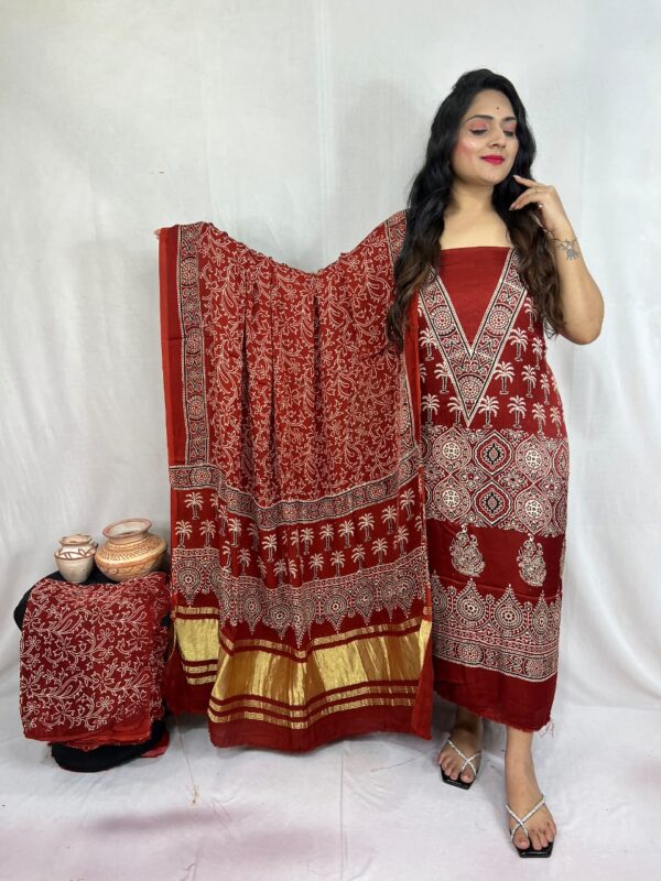 Modal ajrakh suit material - Image 58